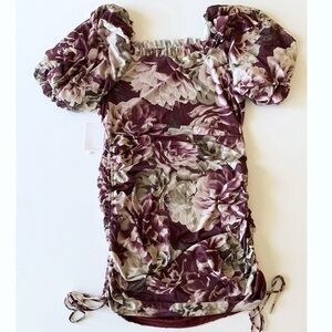 Joyfolie Women Mesh Floral Dress, size Large